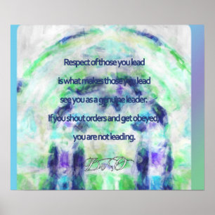 Pôster Liderança e respeito