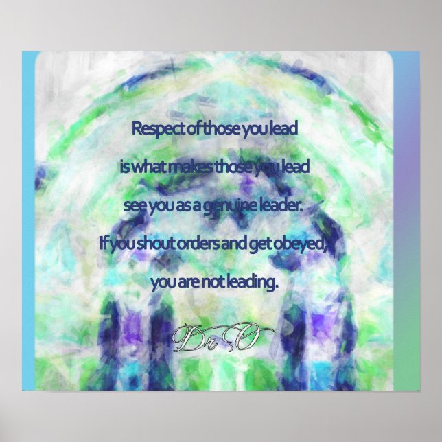Pôster Liderança e respeito (Frente)
