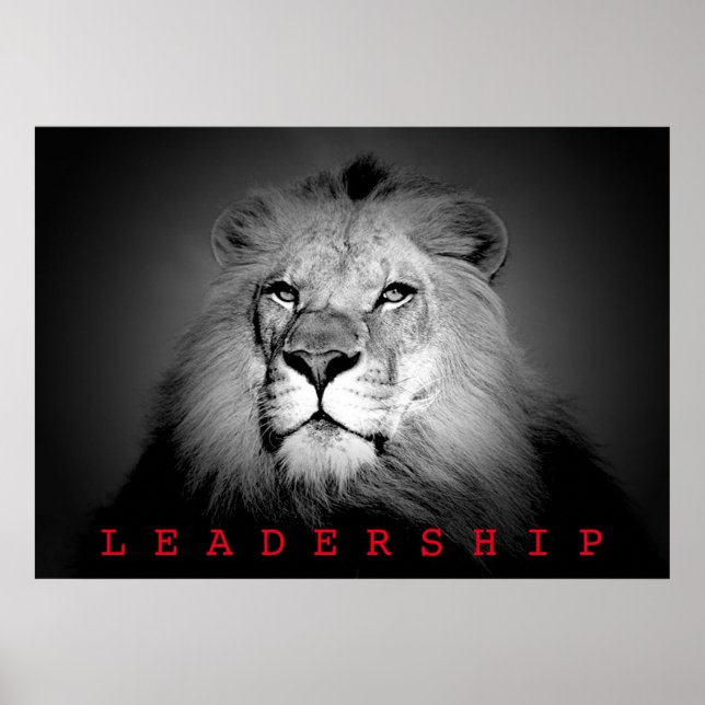 Poster Liderança Motivada King Lion (Frente)
