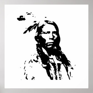 Pôster Liderança Nativa Americana Crazy Horse Imprime