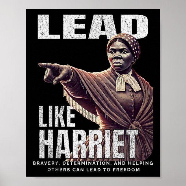 Poster Liderar Como Harriet Black History Afro American J (Frente)