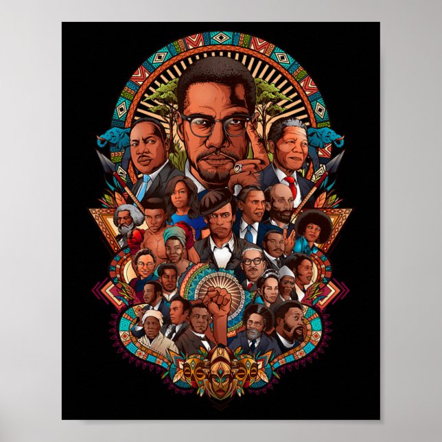 Poster Líderes de História Negra Colidem África Inspiraci (Frente)