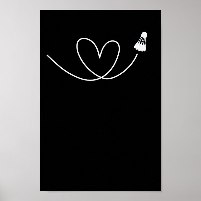 Poster Liebe zum Badminton Federball Badmintonschläger (Frente)