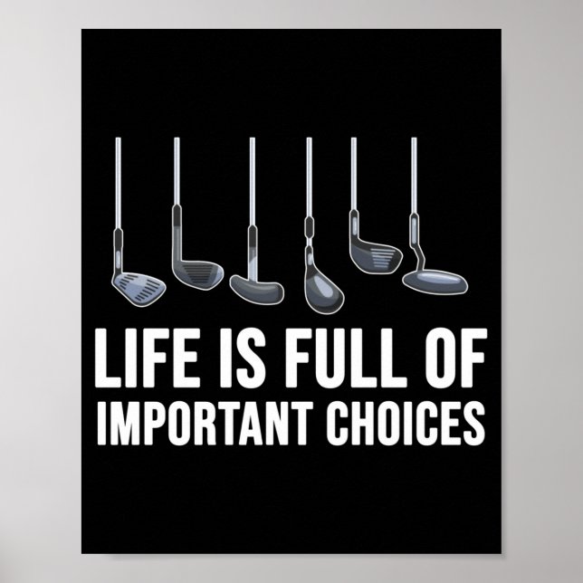 Poster Life Is Full Of Imrtant Choices Golf Christmas  (Frente)