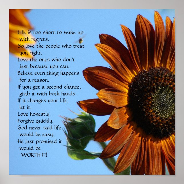 Pôster Life is too short - Motivational (Frente)