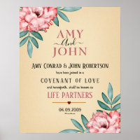 "Life Partners" Love Covenant Wedting Certificate