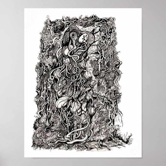 Poster Life Without Skin, por Brian Benson (Frente)