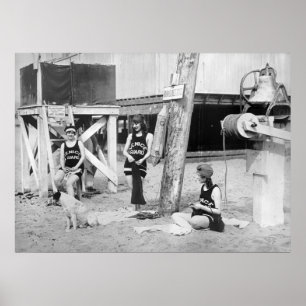 Pôster Lifeguards de confecção de malhas, 1900s