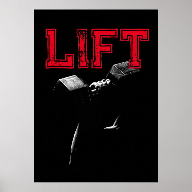 Poster Lift Bodybuilding Fitness Motivational (Frente)