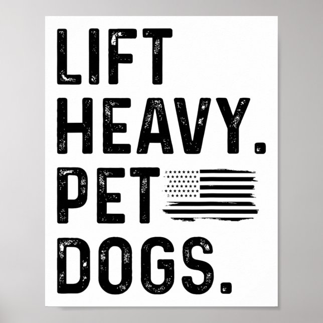 Poster Lift Heavy Pet Dogs Weightlifting Bodybuilding Fit (Frente)