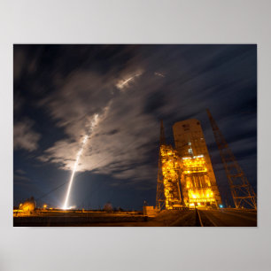 Pôster Liftoff do navio de carga do Cygnus, na missão ao