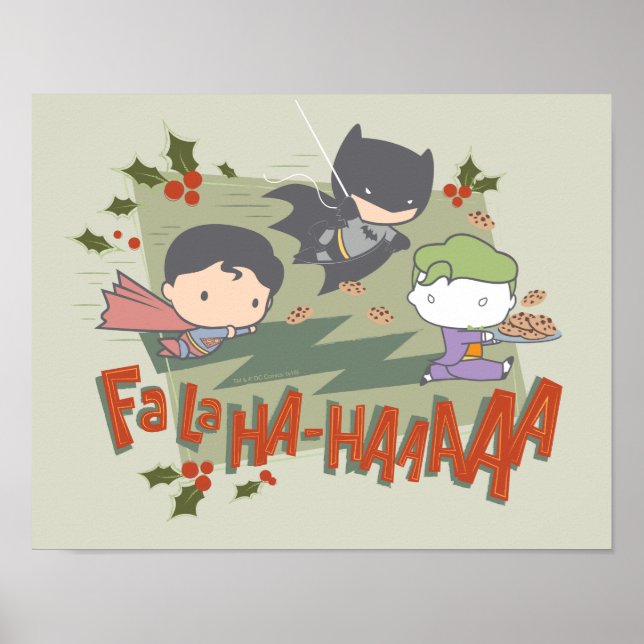 Poster Liga da Justiça Chibi Holiday Cookie Chase (Frente)