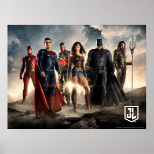 Poster Liga da Justiça  Liga Da Justiça No Campo De Bat