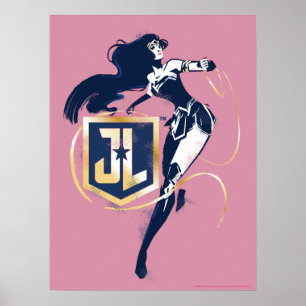 Poster Liga da Justiça  Pop de Ícone de Mulher Maravilh