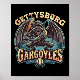 Poster Liga Mineira do Halloween Gettsyburg Gargoyles