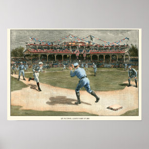 Pôster Liga Nacional de Beisebol 1886