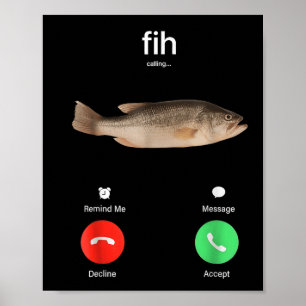 Poster Ligação Fih Lembrar-me Mensagem Recusar Aceitar Te