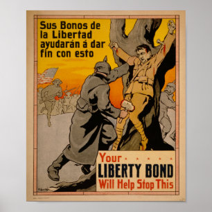 Pôster Ligações da liberdade da propaganda WW1