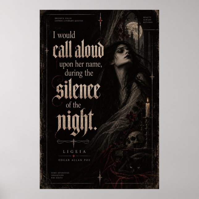 Poster Ligeia – Edgar Allan Poe (Frente)