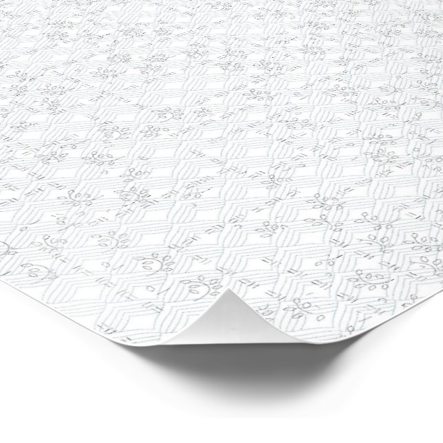 Pôster Light Gray Geometric Floral |Modern Summer Pattern (Canto)