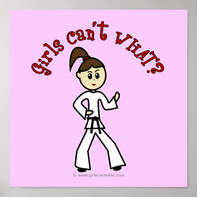 Pôster Light Karate Girl (Frente)