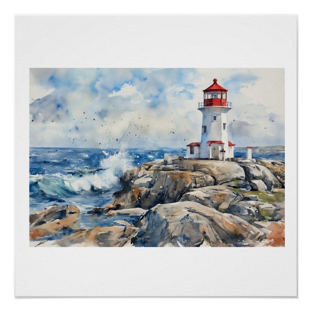 Pôster Lighthouse at Peggy's Cove,  (Frente)