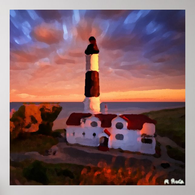 Poster Lighthouse sunrise (Frente)