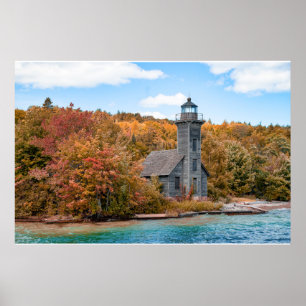 Poster Lighthouses Grand Island East Channel Light