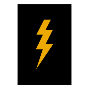 Pôster Lightning Bolt Yellow