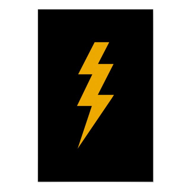 Pôster Lightning Bolt Yellow (Frente)