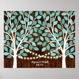 Poster Lights - 100 Signature Guest Book Alternative