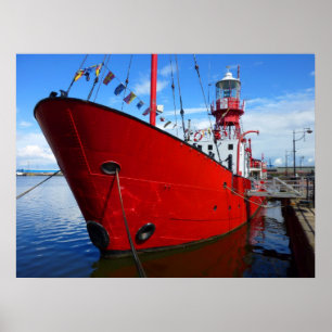 Poster Lightship, Cardiff Bay, Cardiff, País de Gales