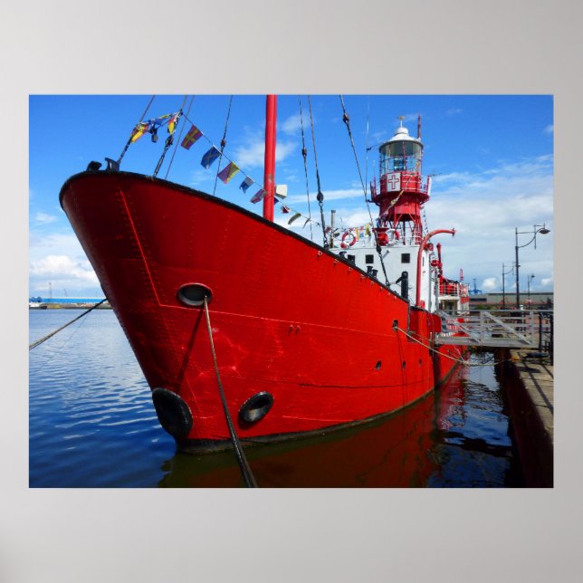 Poster Lightship, Cardiff Bay, Cardiff, País de Gales (Frente)