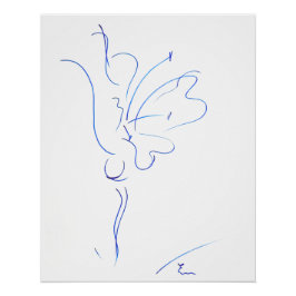 Pôster Ligne bleue, série "Traits simples"
