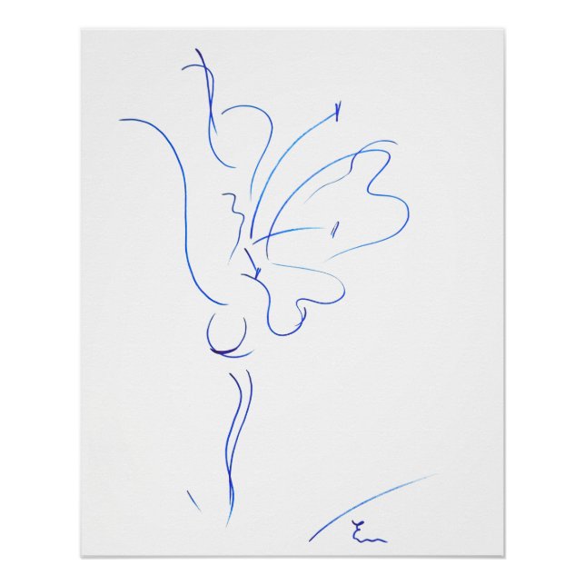 Pôster Ligne bleue, série "Traits simples" (Frente)