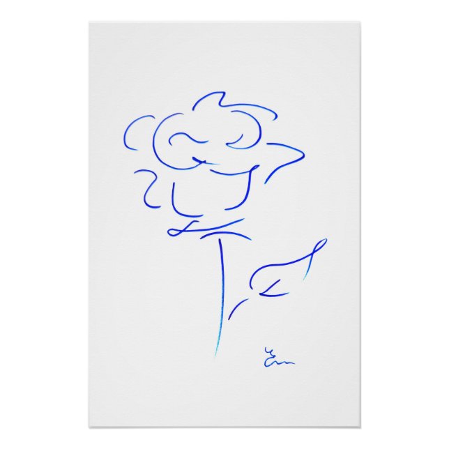 Pôster Lignes bleues 4 (Frente)