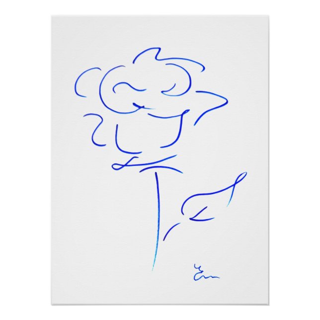 Pôster Lignes bleues 4 (Frente)