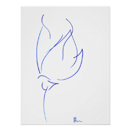 Pôster Lignes bleues 6