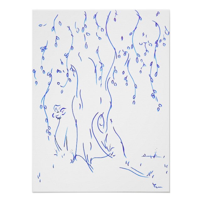 Pôster Lignes pleureuses, série "Traits simples" (Frente)