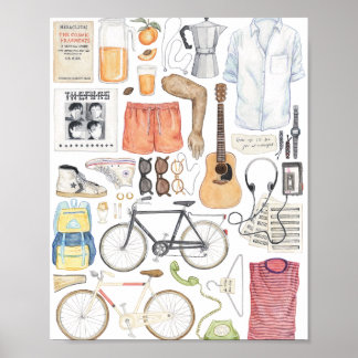 Poster Ligue-Me Pelo Seu Nome Mínimo Ilustração Pintura