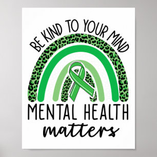 Poster Ligue Para Sua Mente Leopardo Rainbow Mental Healt