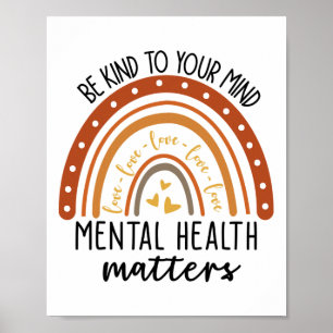 Poster Ligue Para Sua Mente Leopardo Rainbow Mental Healt