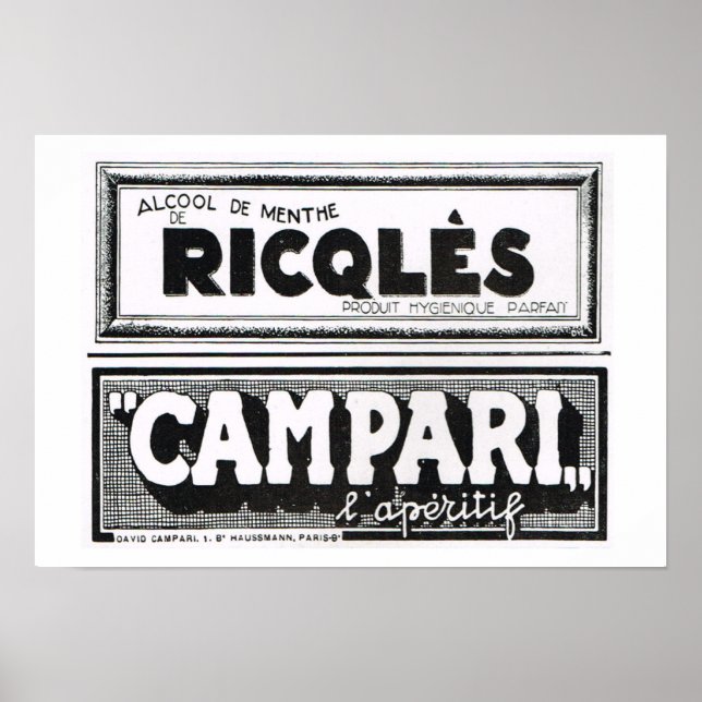 Pôster L'Iiustration 1931, Ricqles, Campari (Frente)