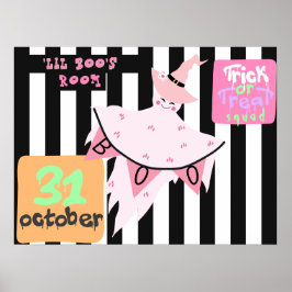 Poster Lil Boo'Kids Room Ghost Pastel Halloween Décor