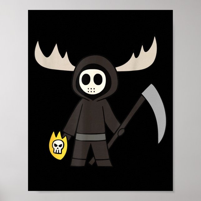 Poster Lil Doom Moose - Funny Reaper Cartoon  (Frente)