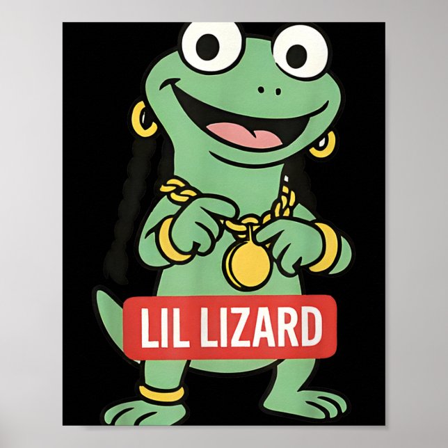 Poster Lil Lizard Funny Lizard Trending Memória (Frente)