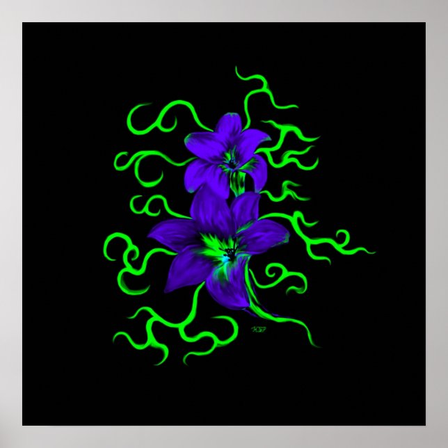 Poster Lila Lilie Blume (Frente)