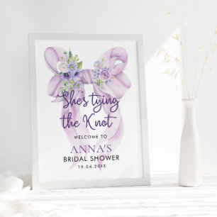 Poster Lilac Arco Ela é Casando Sinal de Boas-vindas Brid