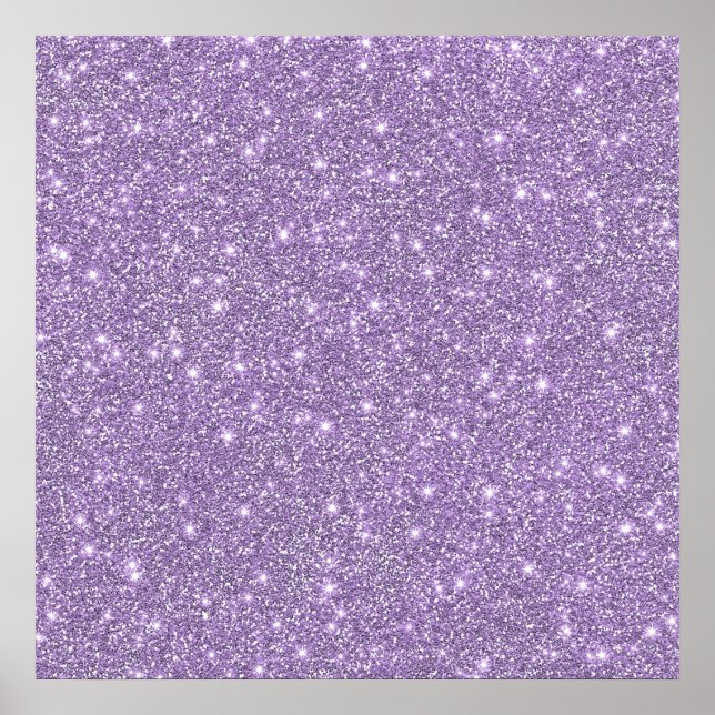 Poster Lilac Elegante Glamorous Faux Glitter (Frente)