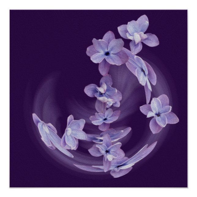 Pôster Lilac em círculo (Frente)